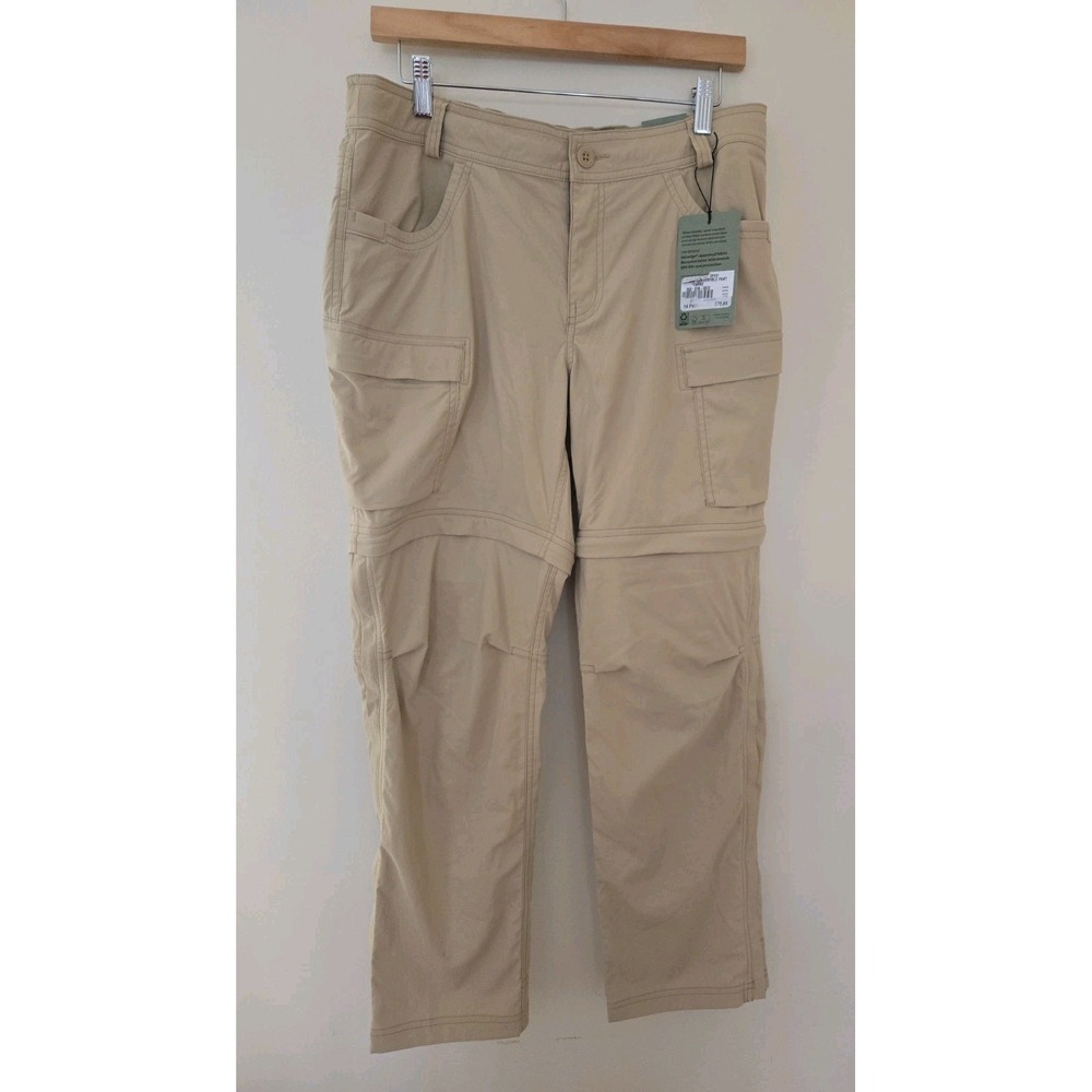 REI Women's Sahara Convertible Nylon Zip-Off Hiking Pants Tan Size:14Petite NWT